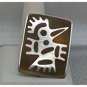 David Andersen Rare brooch DA Norway Scandinavian design enamel pin jewelry